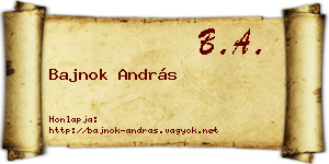 Bajnok András névjegykártya