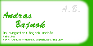 andras bajnok business card